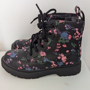 Art Class Floral Combat Boots